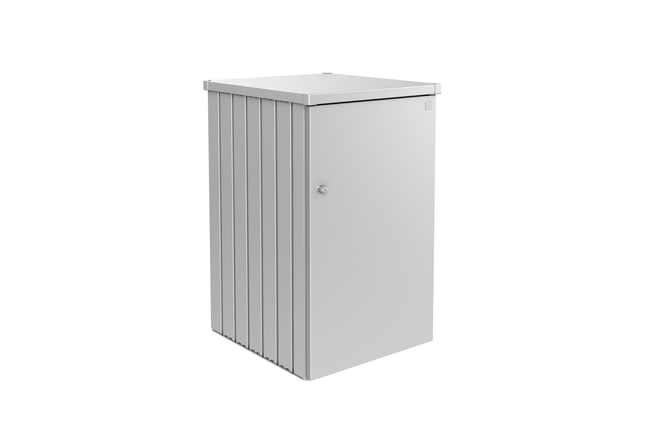 Silberne Abfallbox aus Metall