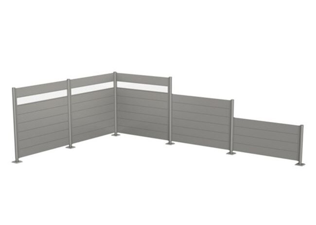Grauer Sichtschutz mit Acrylglas und verschiedene Grössen